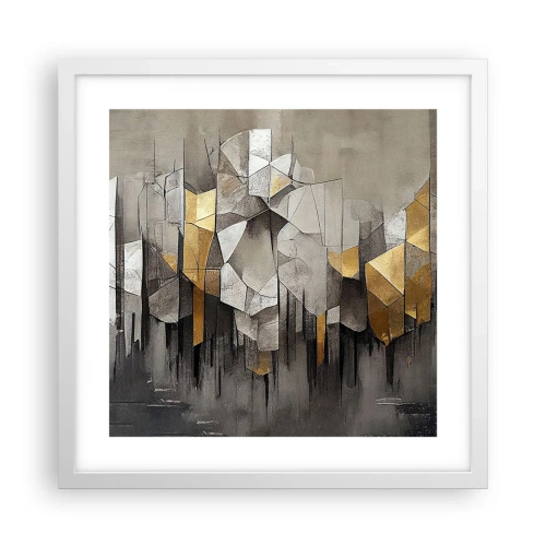 Plagát v bielom ráme - Kompozícia z ľadu a svetla - 40x40 cm