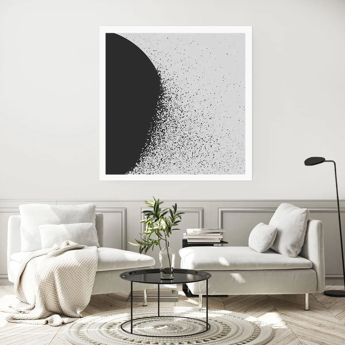 Plagát - Pohyb častíc - 60x60 cm