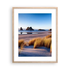 Plagát v ráme zo svetlého duba - Pre hľadačov pokoja - 40x50 cm