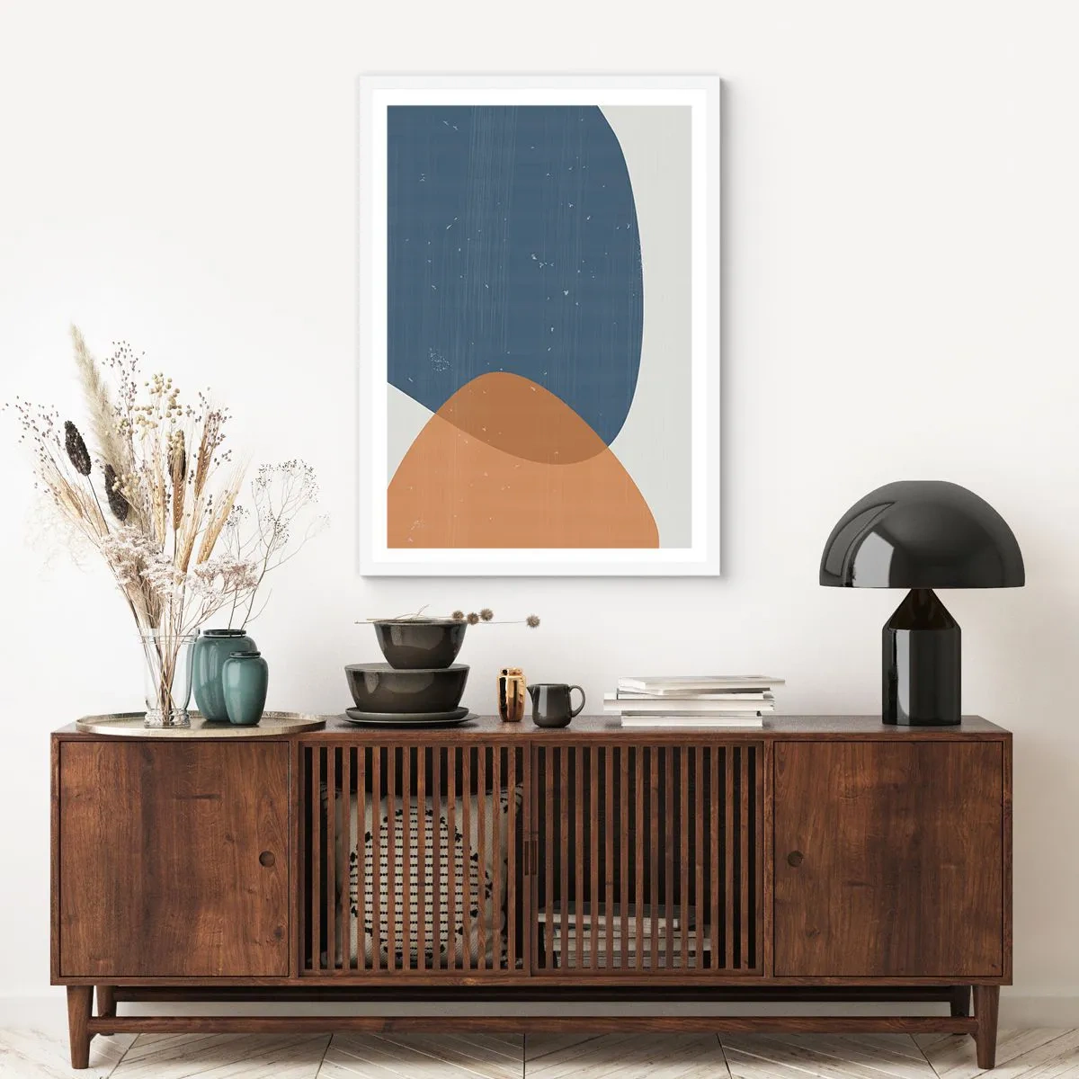 Plagát v bielom ráme - Ovály a vplyvy - 50x70 cm