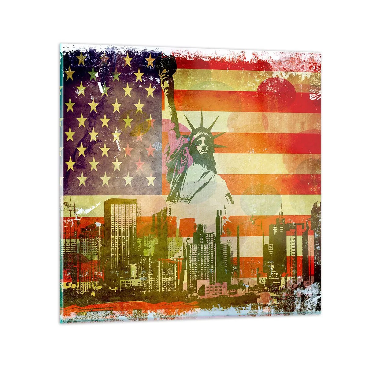 Obraz na skle - Viva America! - 30x30 cm