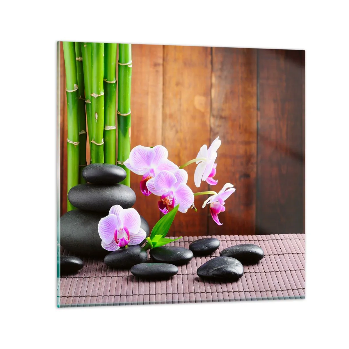 Obraz na skle - Zoznámte sa s potešením východu - 40x40 cm