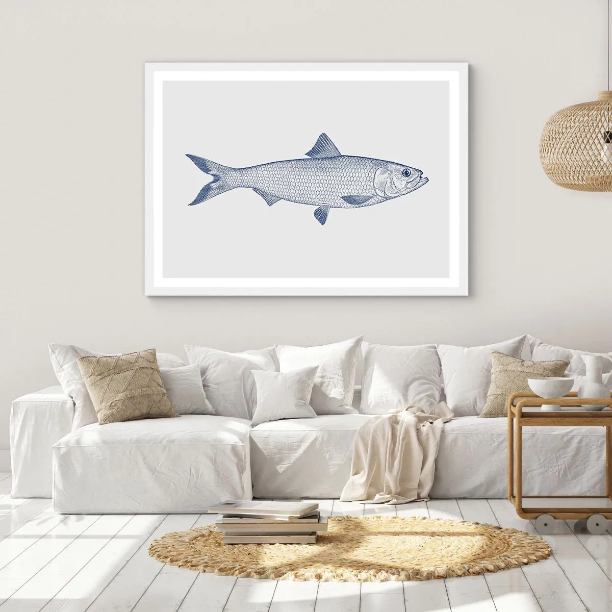 Plagát v bielom ráme - Pozdravy zo severných morí - 91x61 cm