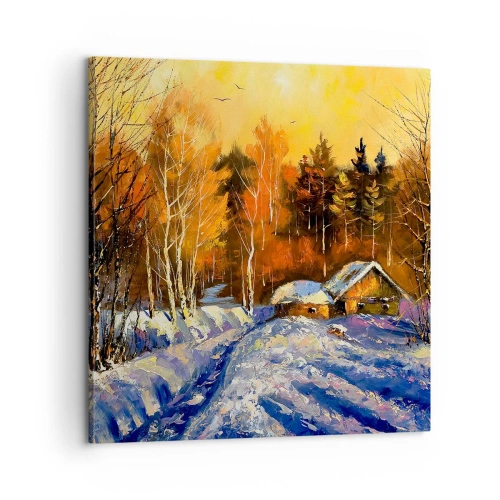 Obraz na plátne - Zimná impresia v slnku - 60x60 cm