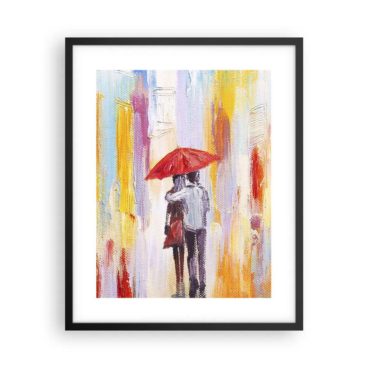 Plagát v čiernom ráme - Nech prší ďalej - 40x50 cm