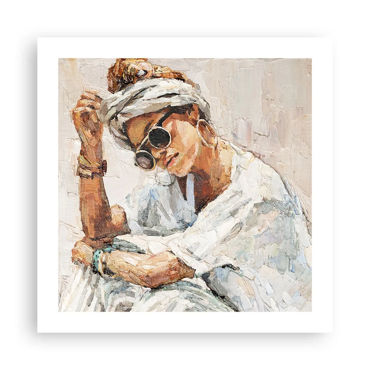 Plagát - Portrét v plnom slnku - 50x50 cm
