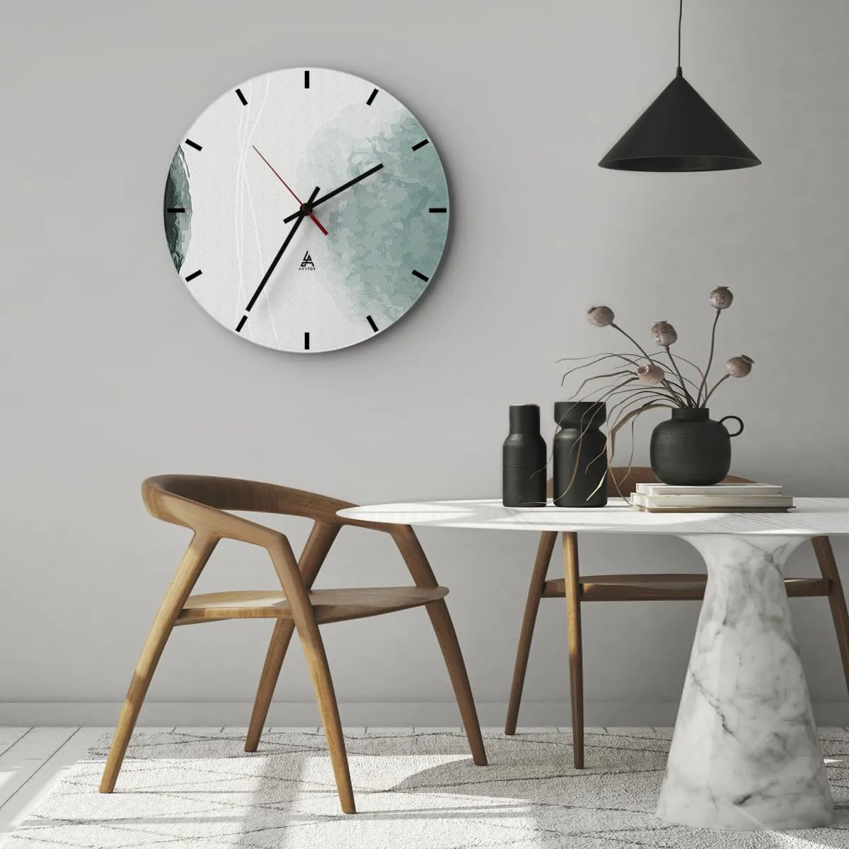 Nástenné hodiny - Stretnutie s hmlou - 30x30 cm