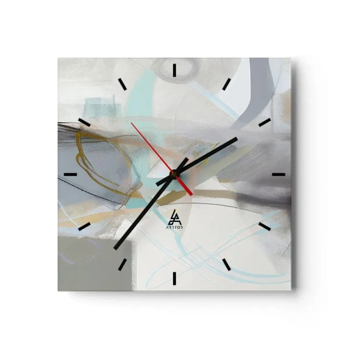 Nástenné hodiny - Hmlistá abstrakcia - 30x30 cm