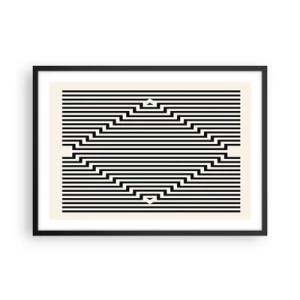 Plagát v čiernom ráme - Geometrická ilúzia - 70x50 cm