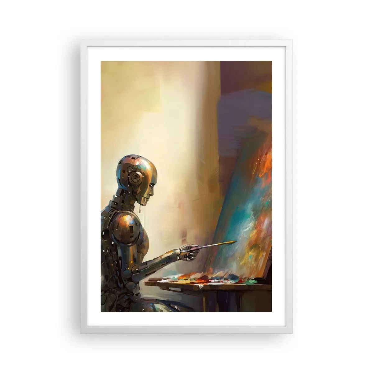 Plagát v bielom ráme - Umenie budúcnosti - 50x70 cm