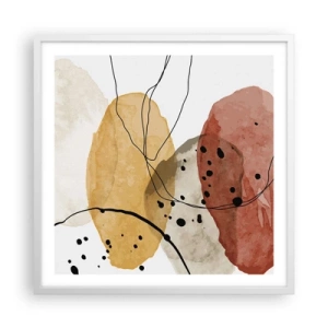 Plagát v bielom ráme - Ako ľahký, priezračný vzduch - 60x60 cm