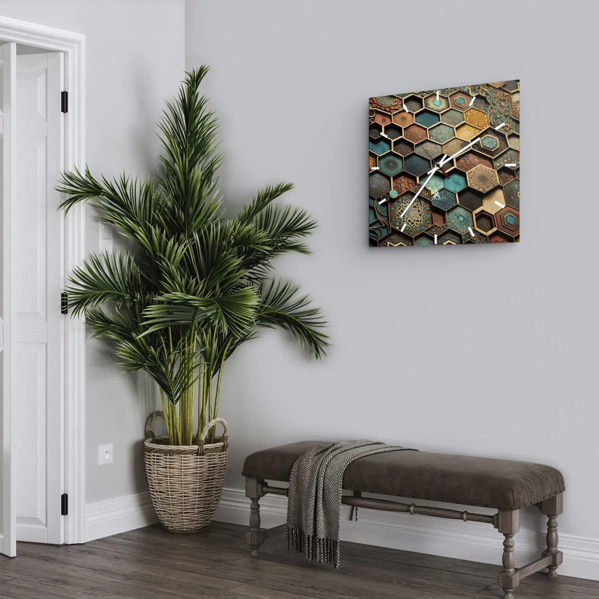 Nástenné hodiny - Arabské ornamenty – variácia - 30x30 cm