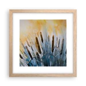Plagát v ráme zo svetlého duba - Chlad vody, žiara slnka - 30x30 cm
