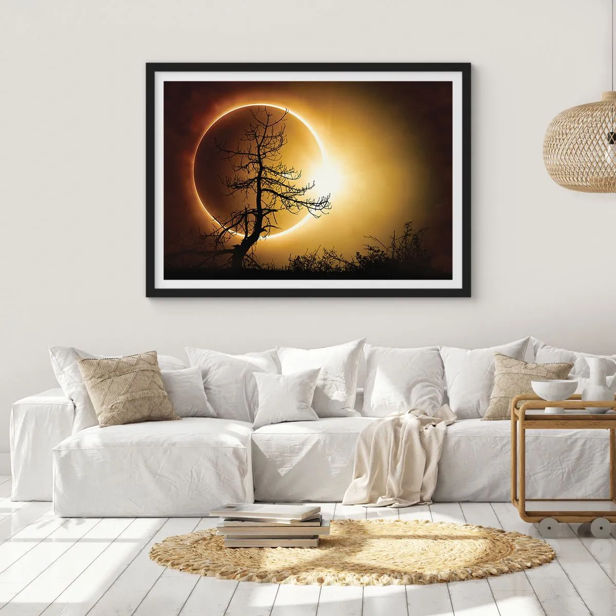 Plagát v čiernom ráme - Úplné zatmenie - 100x70 cm
