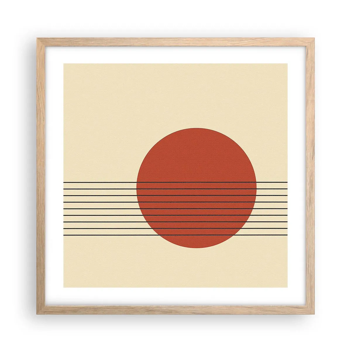 Plagát v ráme zo svetlého duba - Stále dookola - 50x50 cm