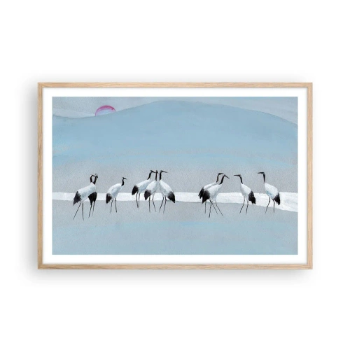 Plagát v ráme zo svetlého duba - Po horúcom dni - 91x61 cm