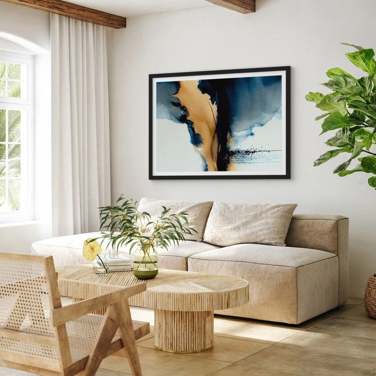 Plagát v čiernom ráme - Za závojom - 70x50 cm