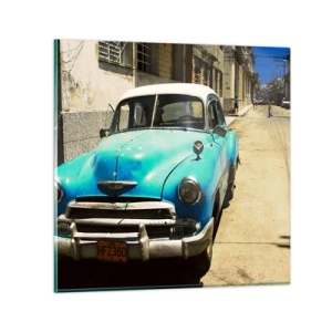 Obraz na skle - Evviva Cuba! - 30x30 cm