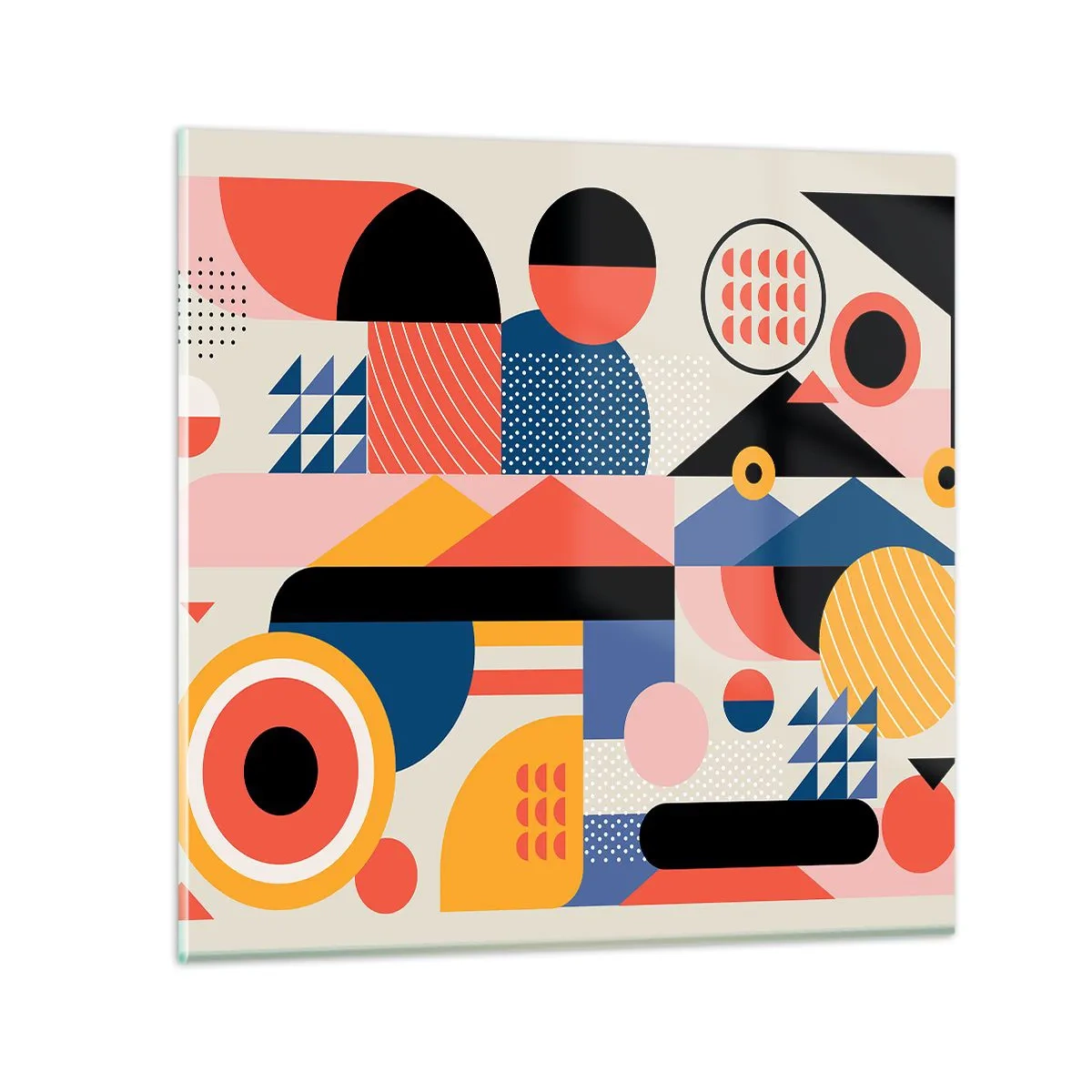 Obraz na skle - Kompozícia: poďme sa hrať - 50x50 cm