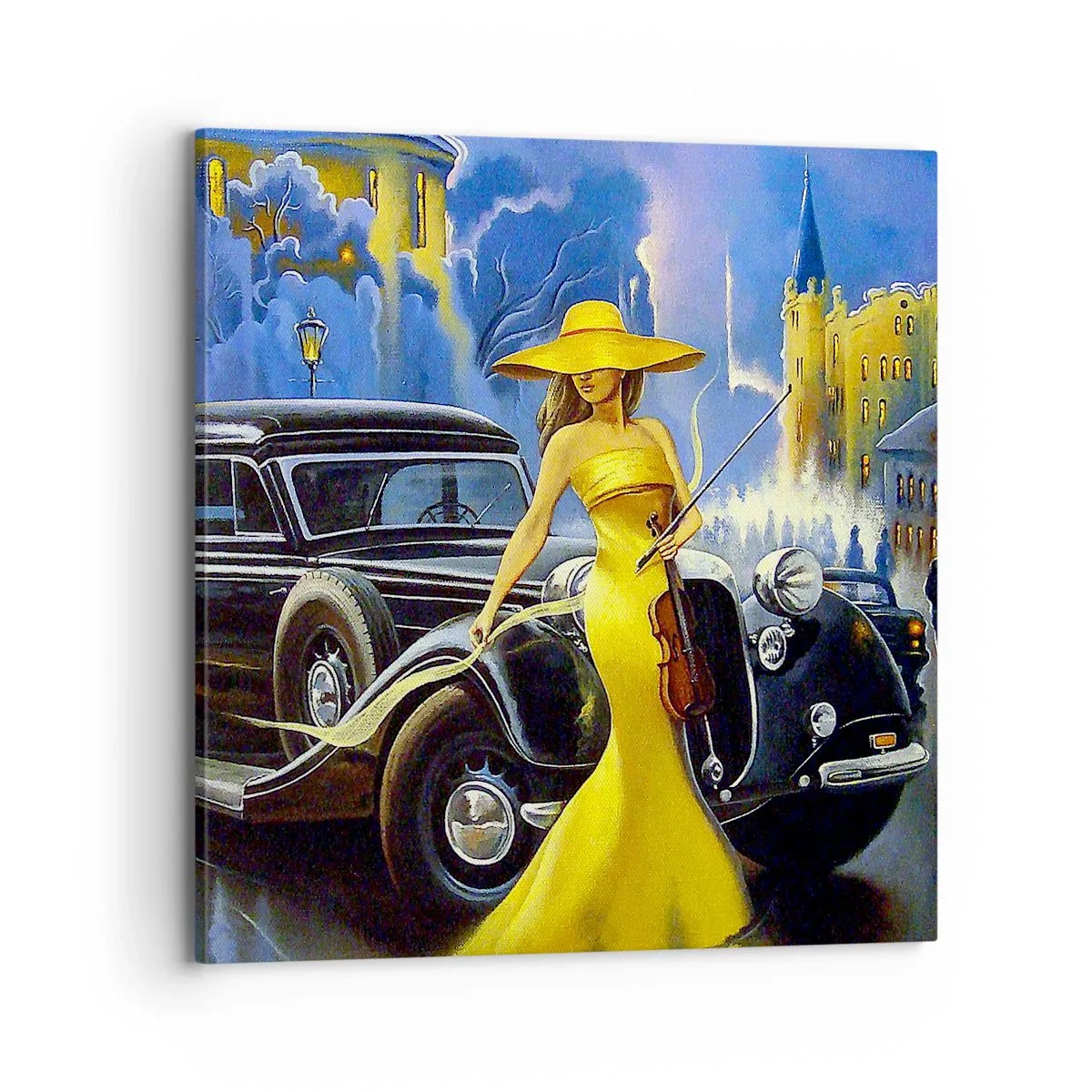 Obraz na plátne - Nokturno pre husle a lásku - 70x70 cm