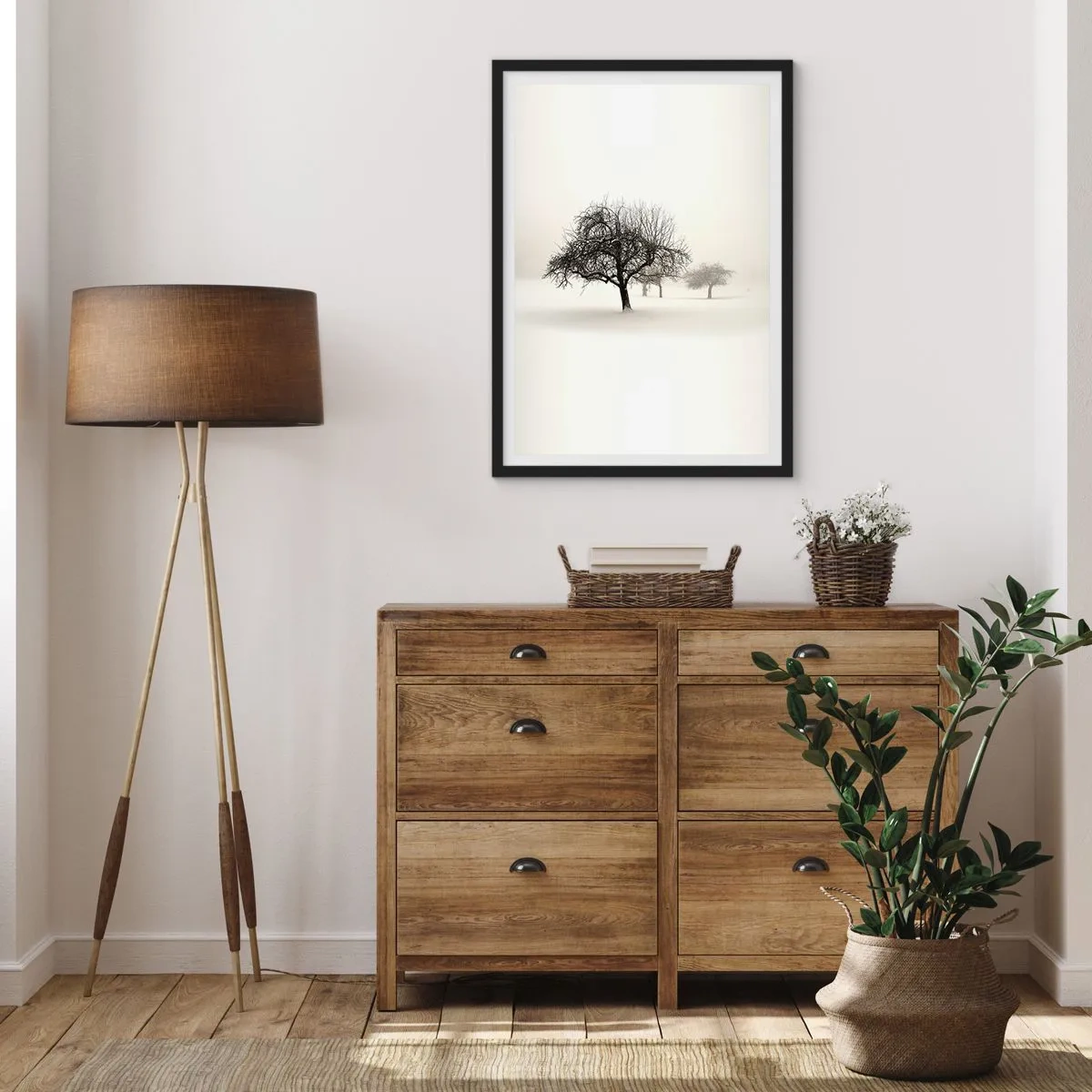 Plagát v čiernom ráme - Zimný sen - 30x40 cm