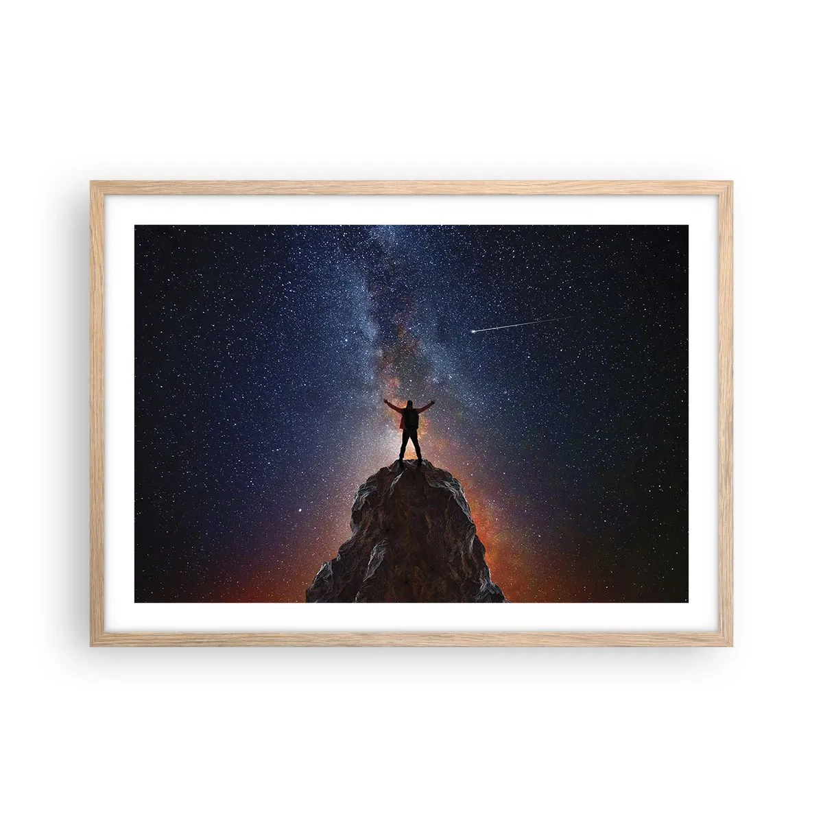 Plagát v ráme zo svetlého duba - Sila je so mnou! - 70x50 cm