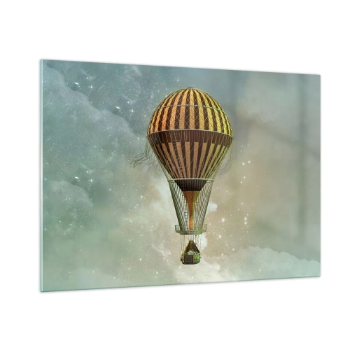 Obraz na skle - Priekopnícke lety - 100x70 cm