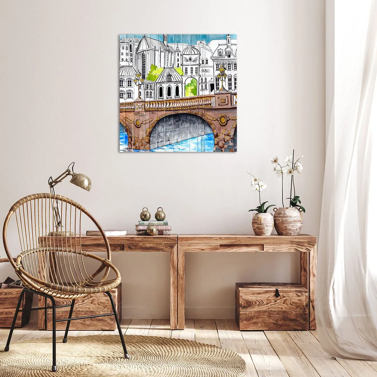 Obraz na plátne - Mesto ako maľované - 30x30 cm
