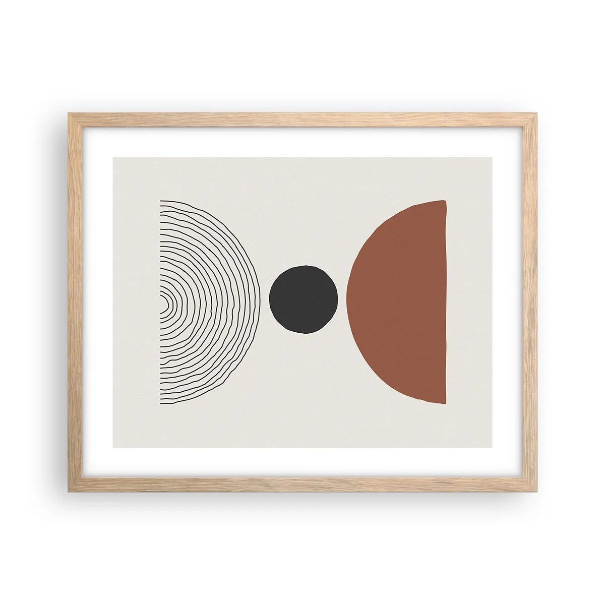 Plagát v ráme zo svetlého duba - V centre pozornosti - 50x40 cm