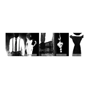 Vzorka samolepiacej fototapety Deluxe Sticker - V štýle noir - Abstrakcia, Žena a muž, Móda - 100x30 cm