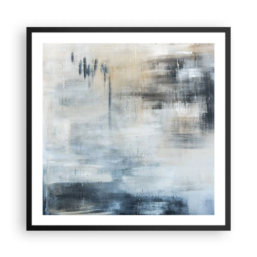 Plagát v čiernom ráme - Za závojom modrej - 60x60 cm