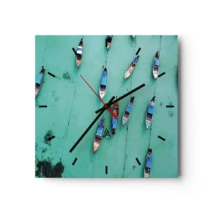 Nástenné hodiny - V radostnom očakávaní - 40x40 cm