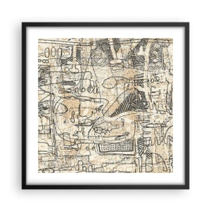 Plagát v čiernom ráme - Čaká na rozlúštenie - 50x50 cm