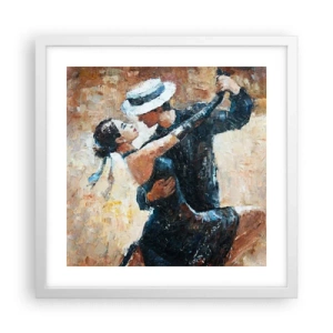 Plagát v bielom ráme - A la Rudolf Valentino - 40x40 cm