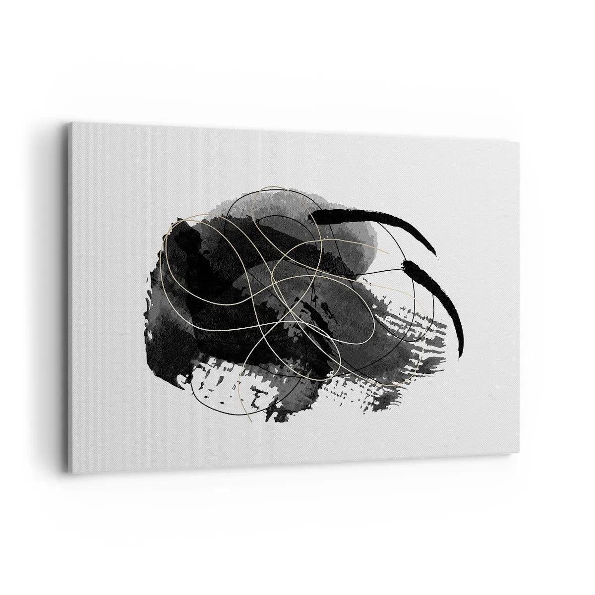 Obraz na plátne - Upletené z čiernej - 120x80 cm