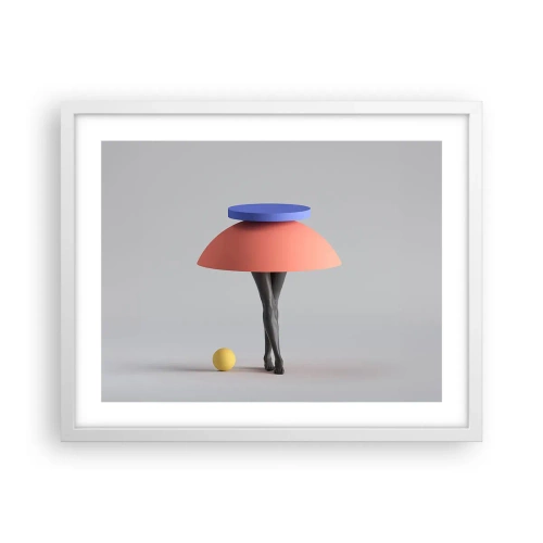 Plagát v bielom ráme - Surrealistická kompozícia - 50x40 cm