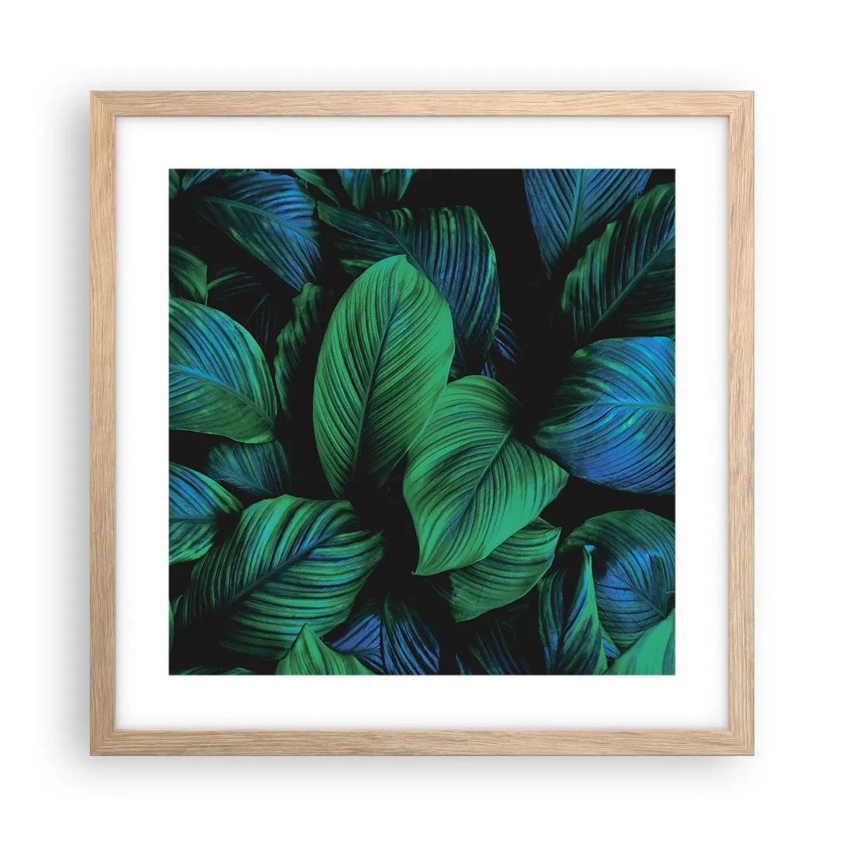 Plagát v ráme zo svetlého duba - V zelenom dave - 40x40 cm