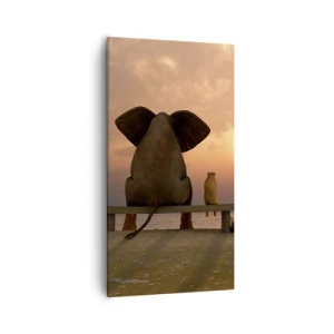 Obraz na plátne - Je skvelé spolu mlčať - 55x100 cm