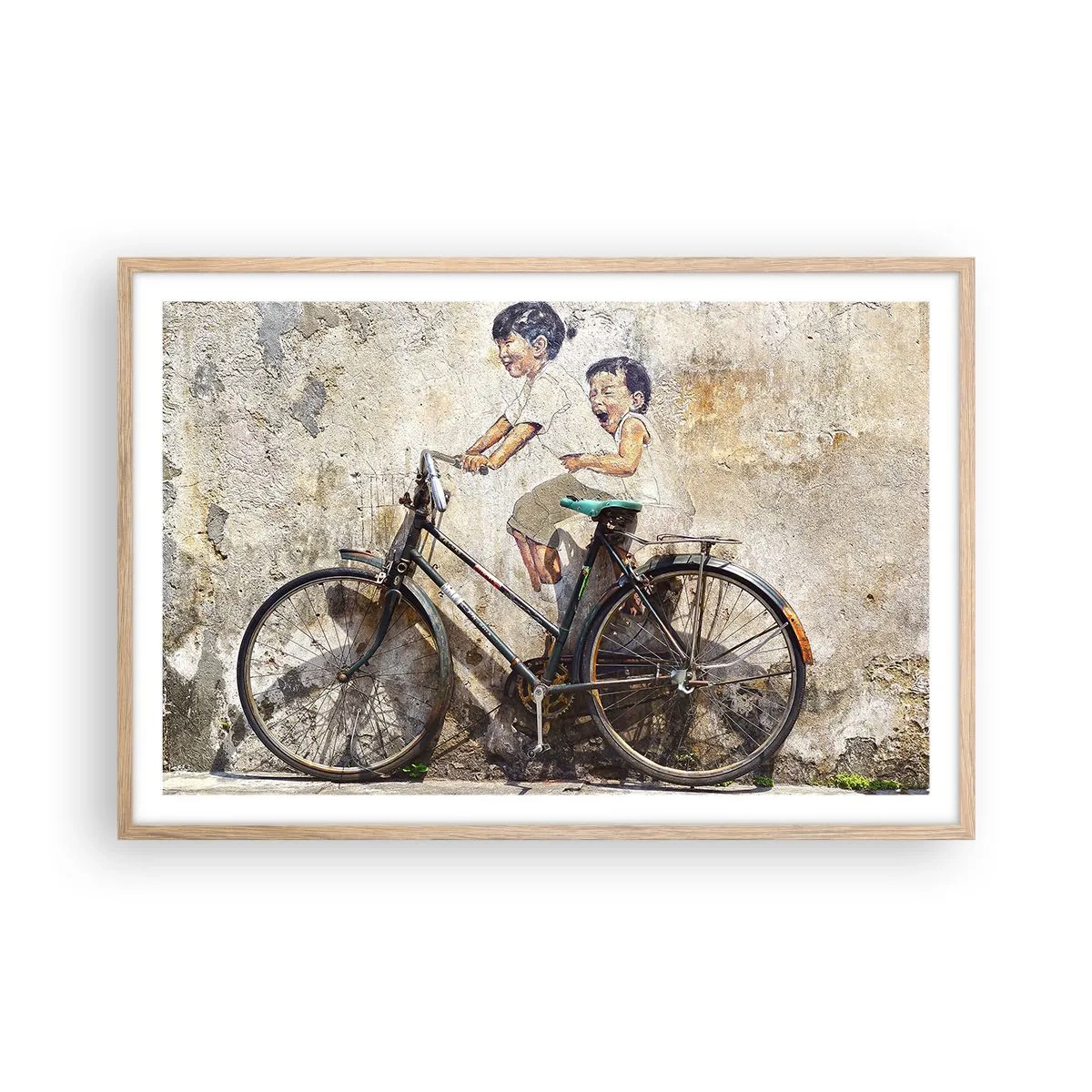 Plagát v ráme zo svetlého duba - Pravda alebo klam? - 91x61 cm