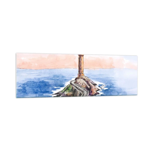 Obraz na skle - Tvárou v tvár moru - 160x50 cm