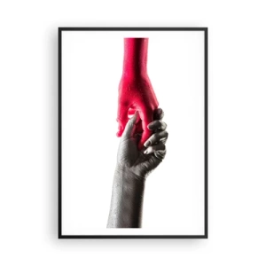 Plagát v čiernom ráme - Spolu aj keď sme odlišní - 70x100 cm