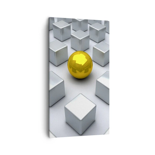 Obraz na plátne - Prečo ja? Geometrická kompozícia - 45x80 cm