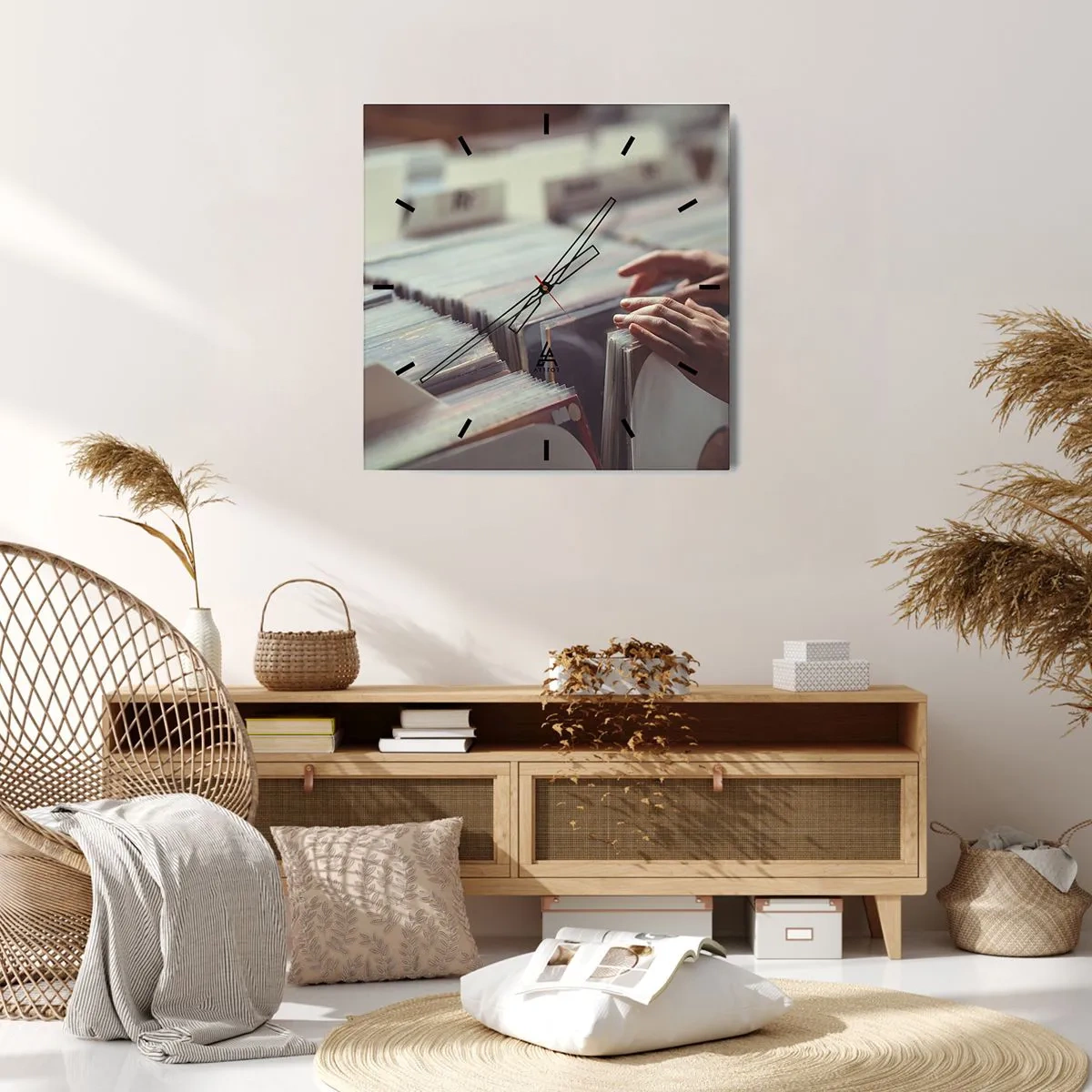 Nástenné hodiny - Hľadanie emócií - 40x40 cm