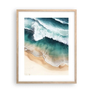 Plagát v ráme zo svetlého duba - Odveké stretnutie - 40x50 cm