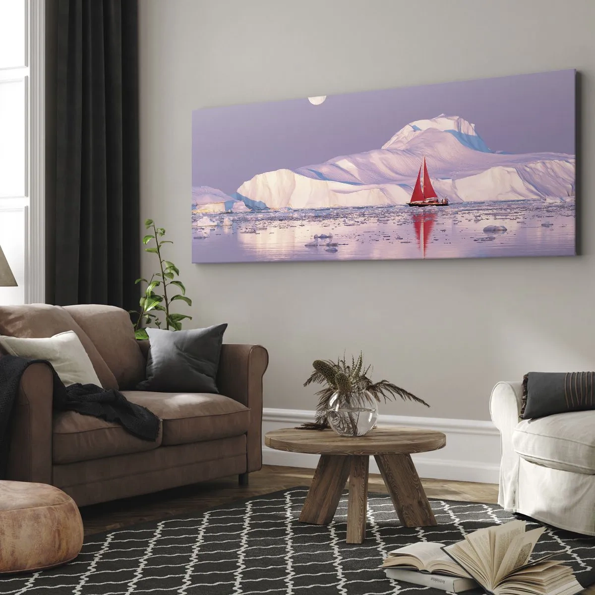 Obraz na plátne - Žiar plachty, chlad ľadu - 160x50 cm
