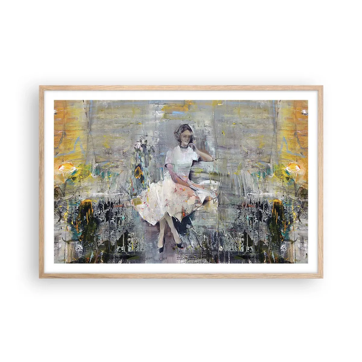 Plagát v ráme zo svetlého duba - Klasická a moderná - 91x61 cm