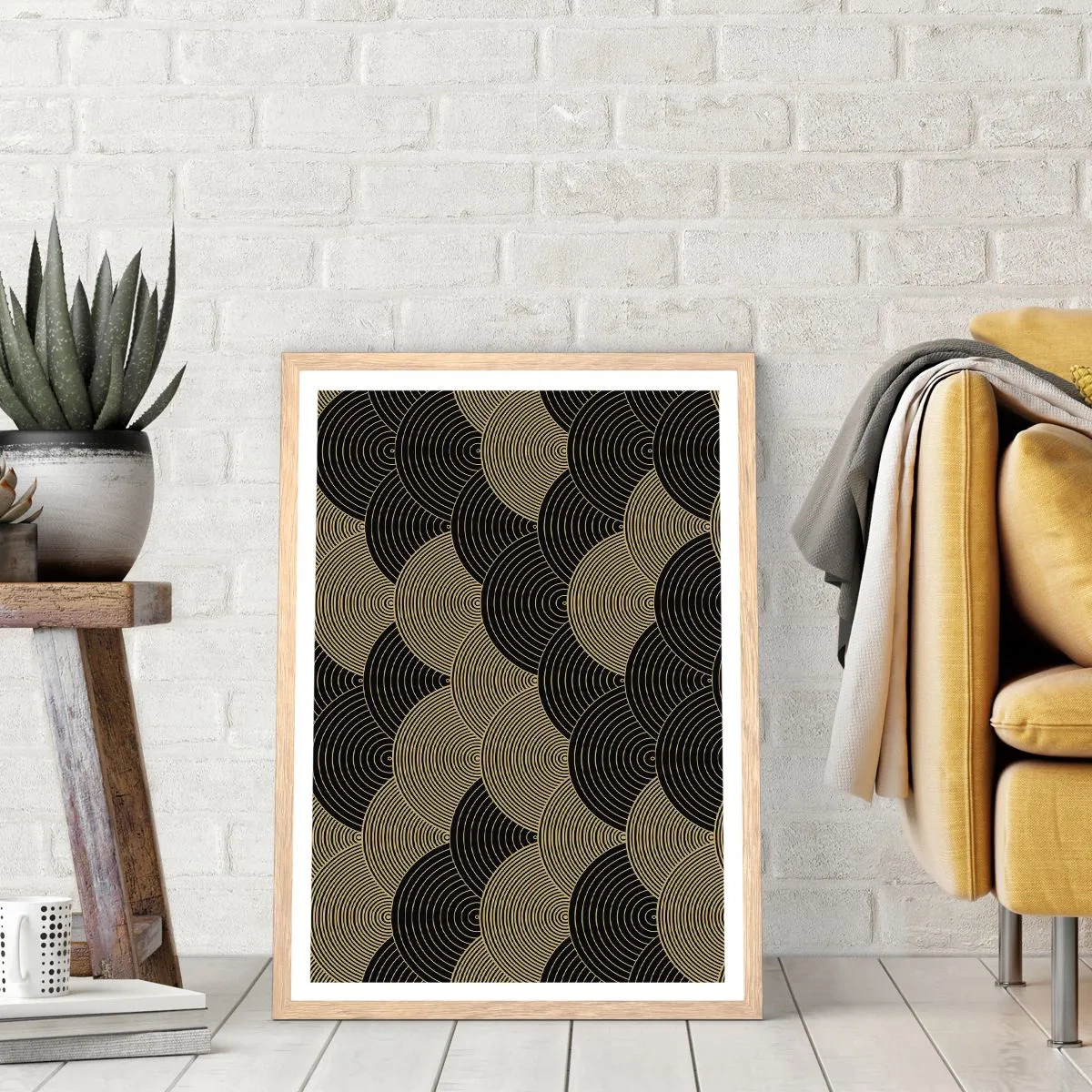 Plagát v ráme zo svetlého duba - Jednota v mnohosti - 30x40 cm