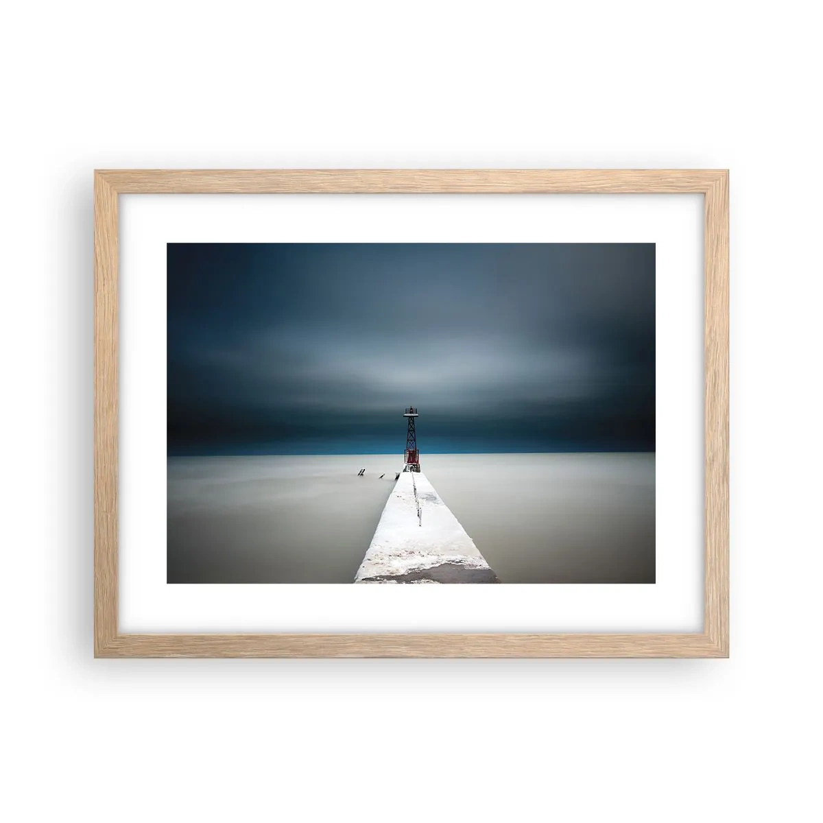 Plagát v ráme zo svetlého duba - Stretnúť sa s nekonečnom - 40x30 cm