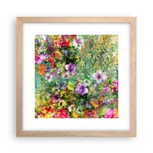 Plagát v ráme zo svetlého duba - Do kvetov, do zahynutia - 30x30 cm