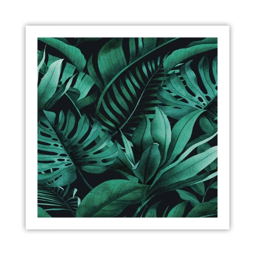 Plagát - Hĺbka tropickej zelene - 60x60 cm
